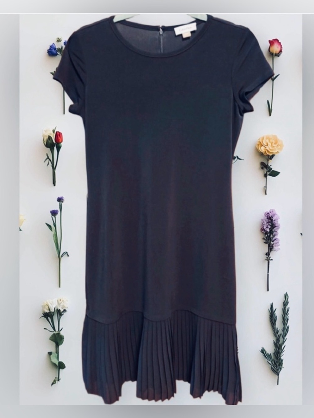 Calvin Klein Black Pleated Dress size 4